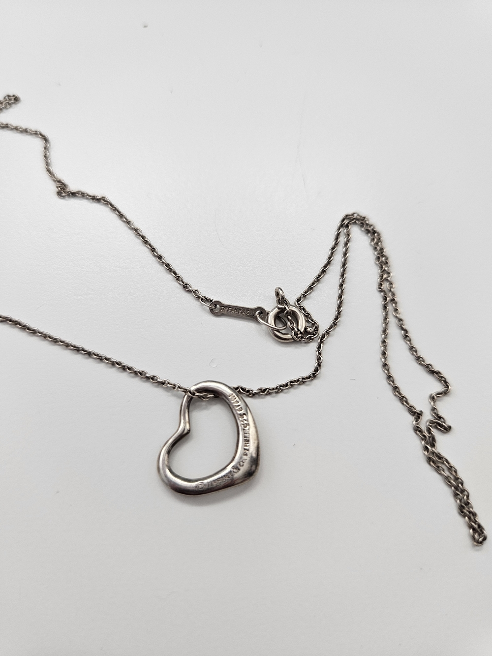 Sterling Silver Open Heart Pendant Necklace